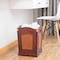 Vintiquewise Square Indoor Trash Can, Brown, Wood, 11.5 in QI003045 - alternate 4